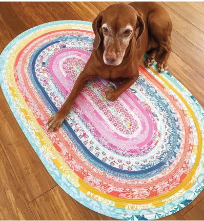 Make a Colorful, Comfy Home Accent with this Jelly Roll Rug Sewing pattern!
