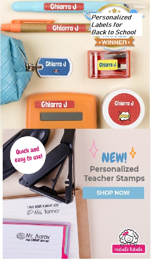 Labels for Kids and Teachers to personalize for school
