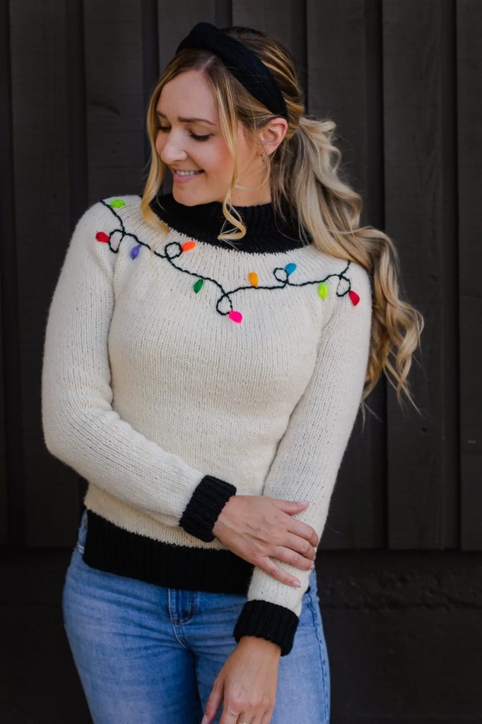 Christmas Sweater Knitting Pattern Kit