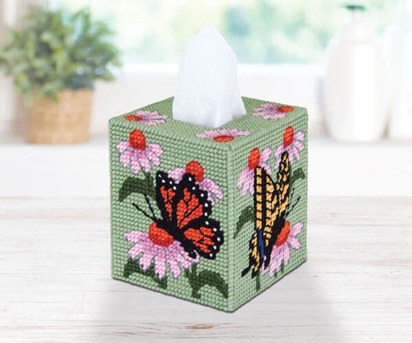 Spring and Summer Plastic Canvas Tissue Box Pattern Kit